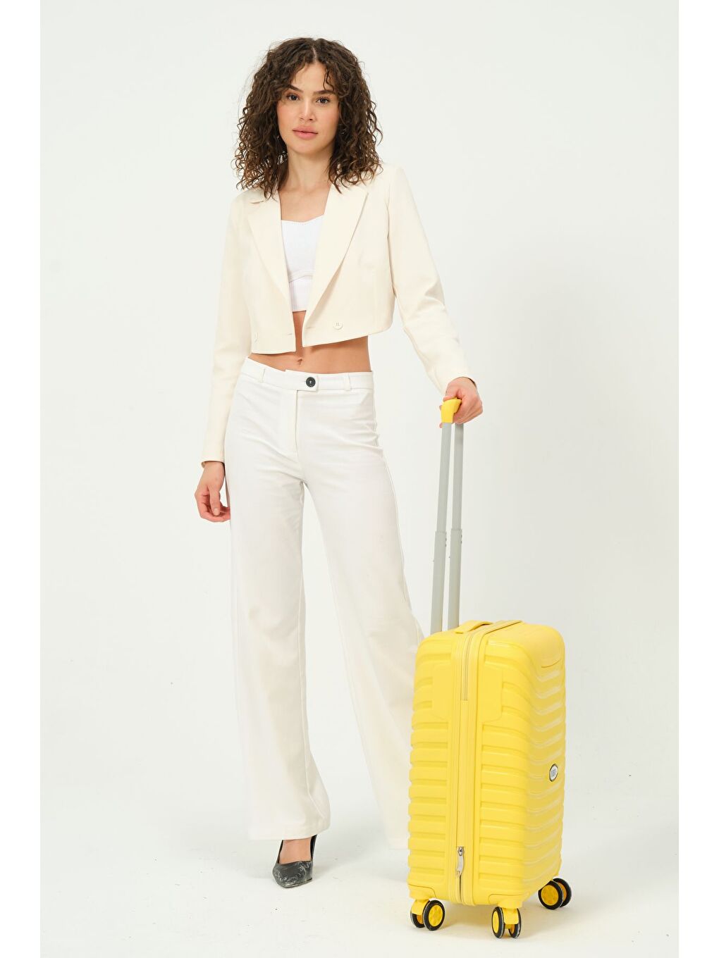 Kabin Boy Sarı PP Valiz-2