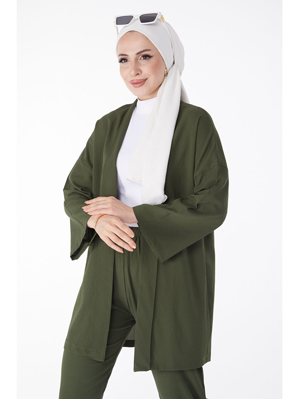 Hırka Pantolon İkili Takım Haki - 27115-2