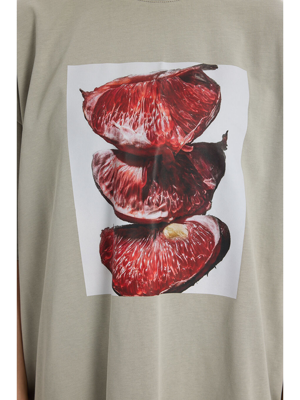 Pomelo Oversize Gri T-Shirt-6