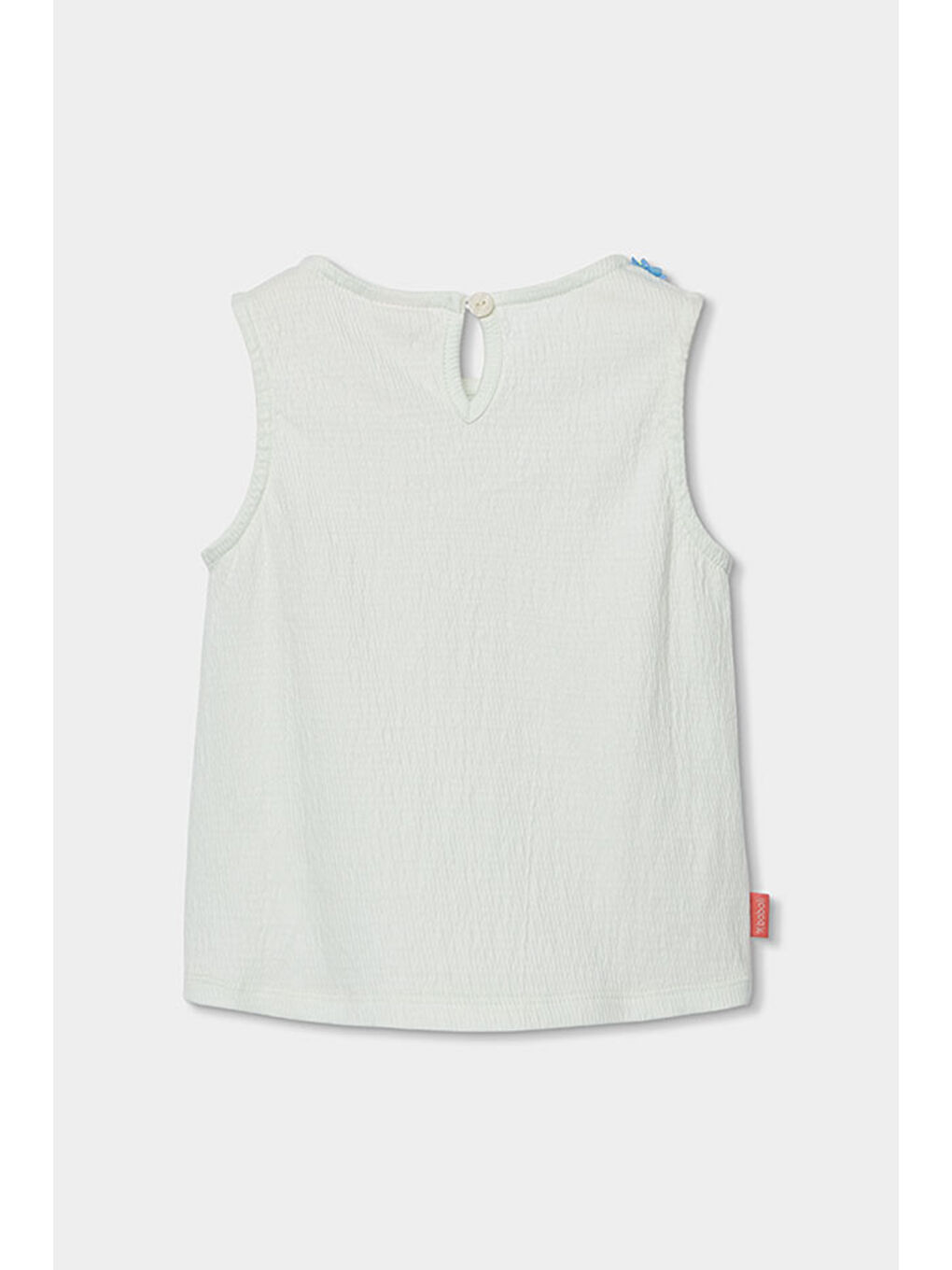 Çiçek Nakışlı Tshirt 2-6 Yaş Beyaz-2