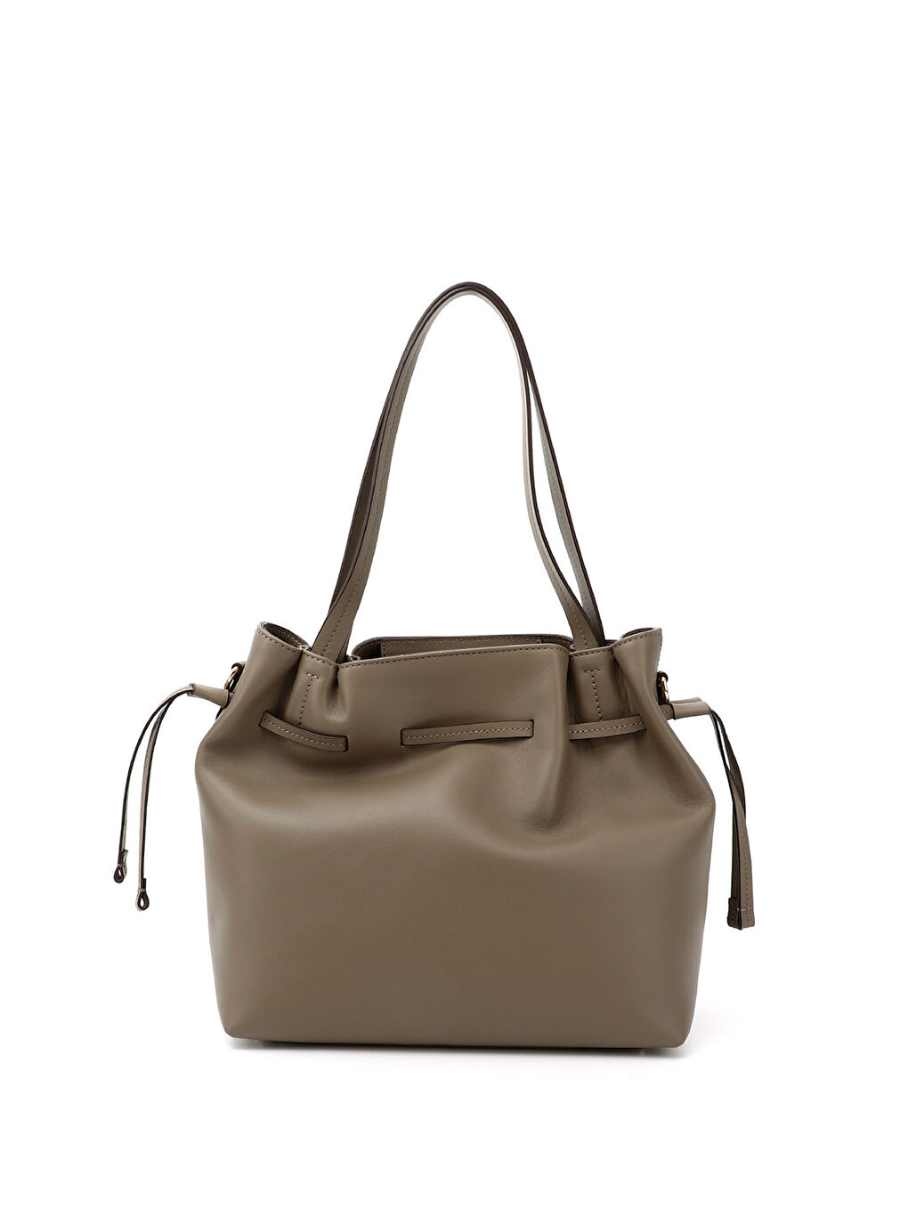 Bej Kadın BEJ-VİZON Hakiki Deri El ve Omuz Çantası-3