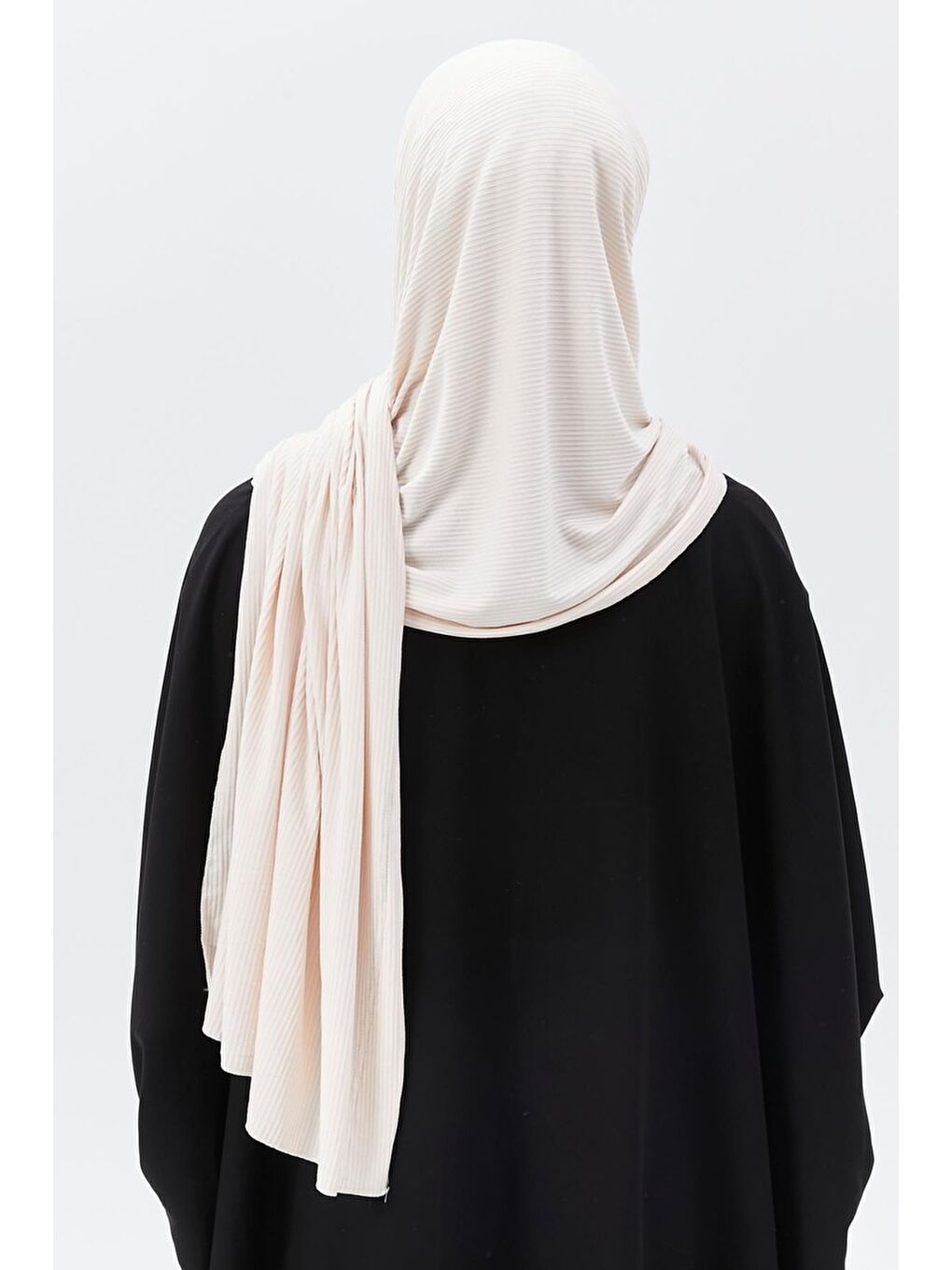 Pembe Hazır Pratik Geçmeli Lüks Organik Çizgili Kaşkorse Şal Çapraz Hizalı-5