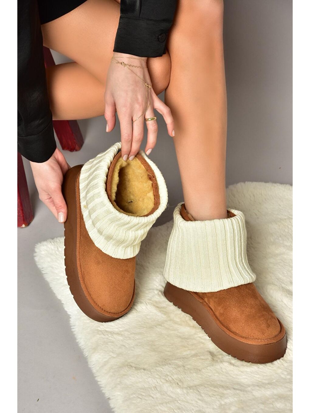 Kahverengi T918548102 Taba/Bej Kadın Bot