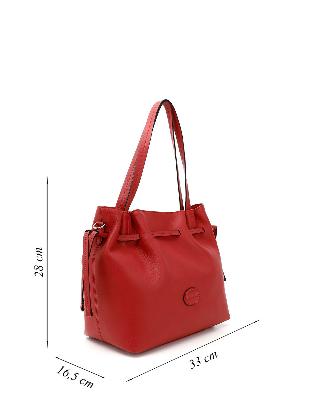 Kırmızı Kadın KIRMIZI Hakiki Deri El ve Omuz Çantası-1