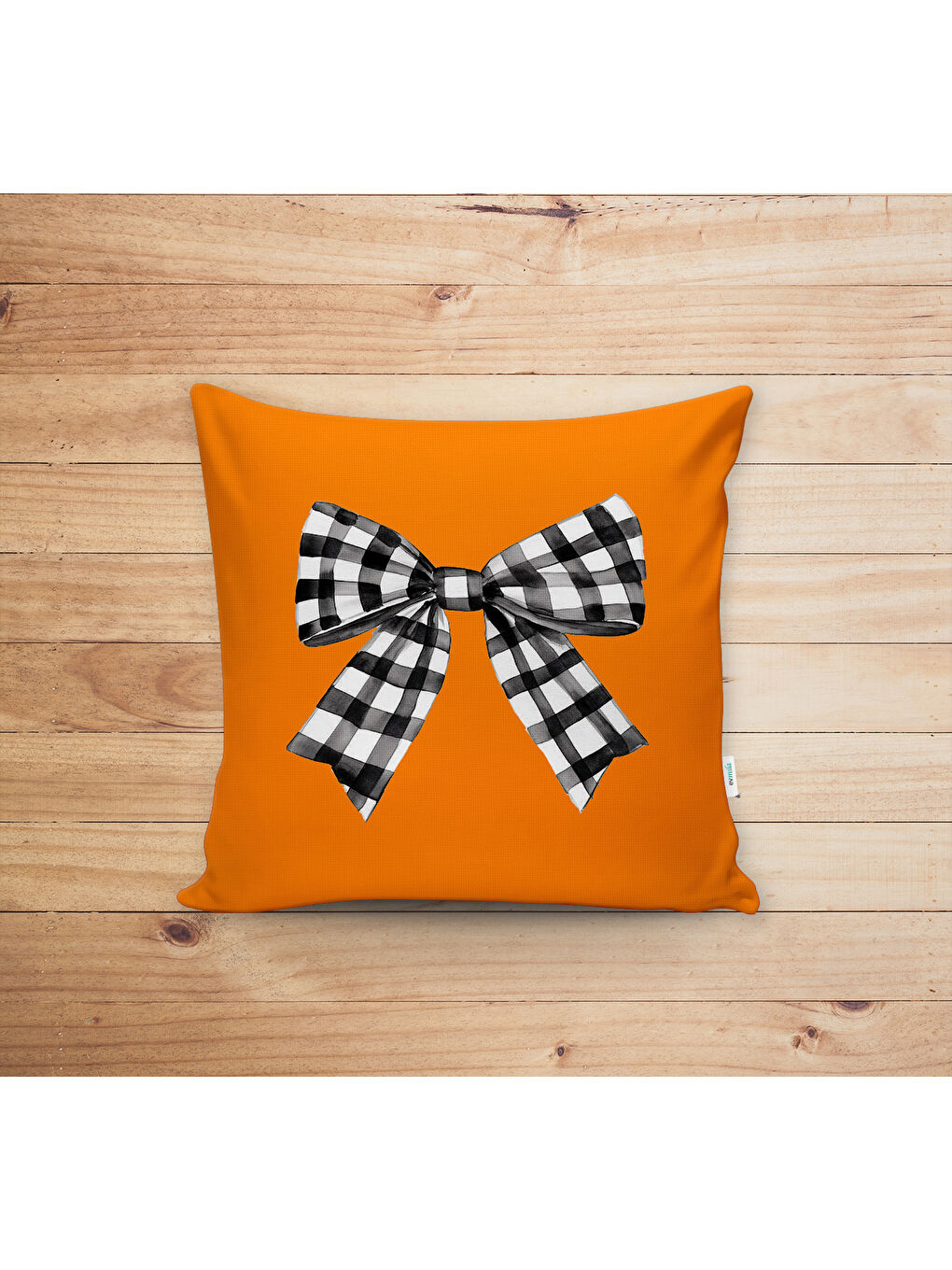 Karışık Çift Taraf Baskılı Kadife Doku Sonbahar Ve Kabak Desenli Kırlent Kılıfı-1