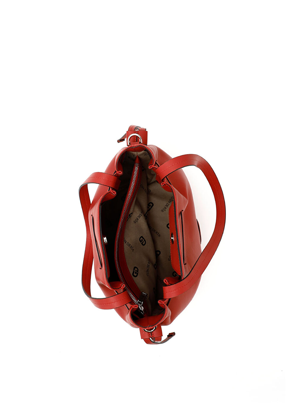 Kırmızı Kadın KIRMIZI Hakiki Deri El ve Omuz Çantası-4