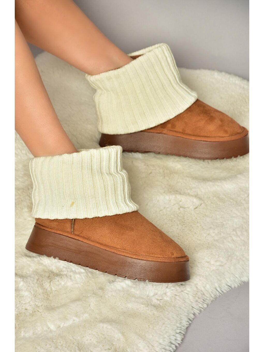 Kahverengi T918548102 Taba/Bej Kadın Bot-2