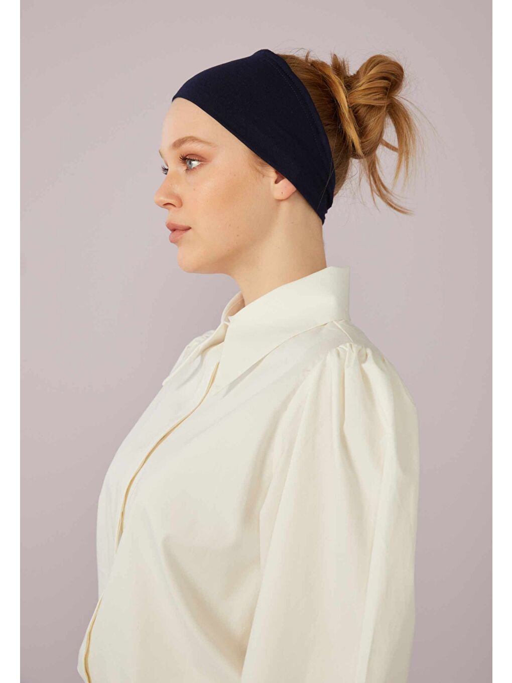 Silikonlu Bandana Lacivert-1