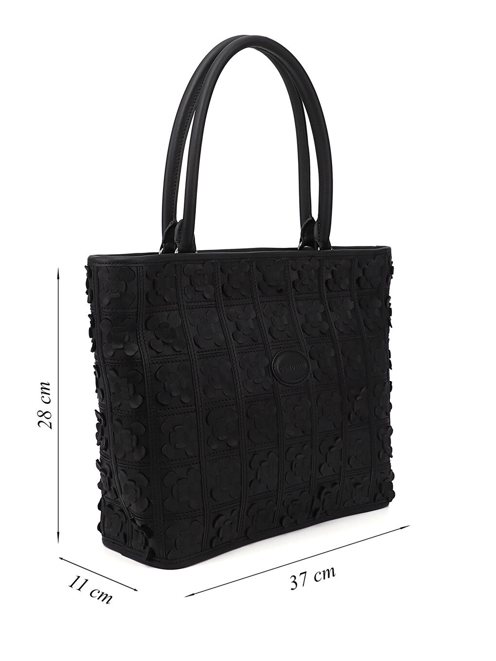 Mor Kadın ZÜMRÜT-SİYAH Hakiki Deri El ve Omuz Çantası-1