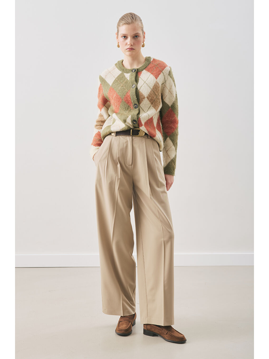 Yeşil Classıc Pileli Pantolon Çağla-1