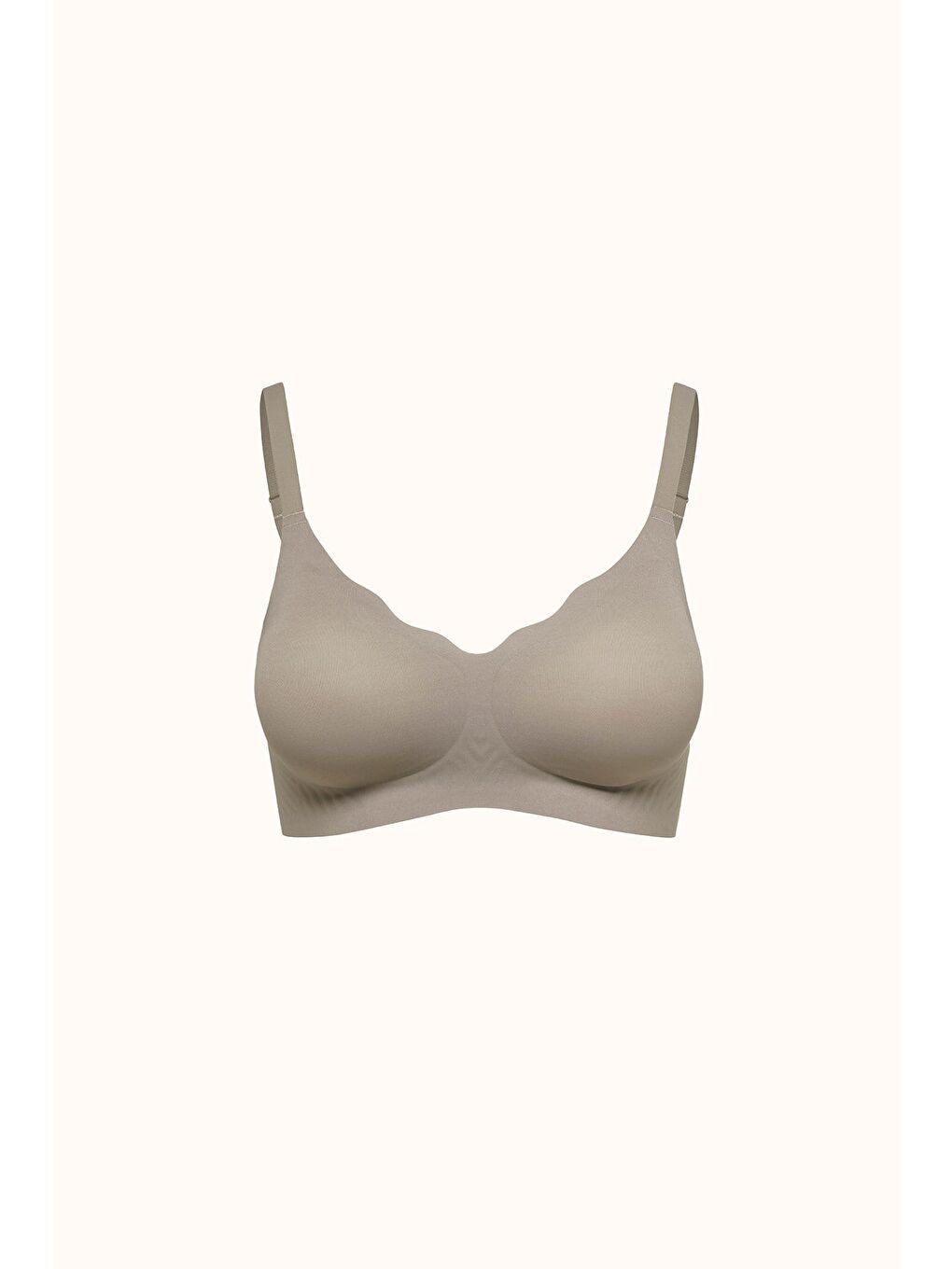 Bej Balensiz Dikişsiz Lazer Kesim Pedli Sütyen Cc418 Taş