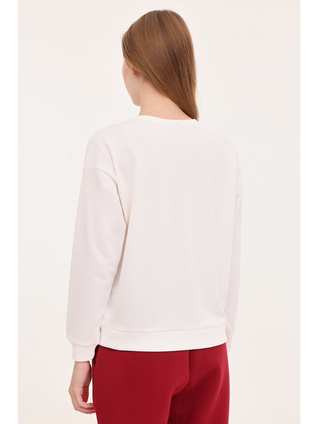 Bej WB C NECK 16SN82 4PR Ekru Kadın Sweatshirt-1