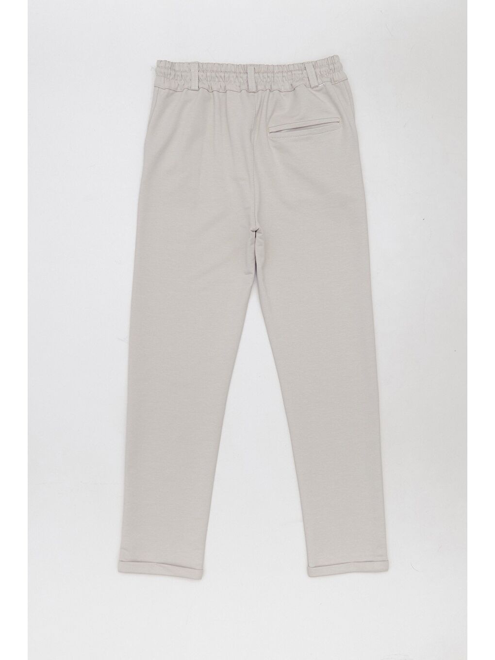 Bej Beli Bağlamalı Duble Paça Erkek Çocuk Pantolon-1