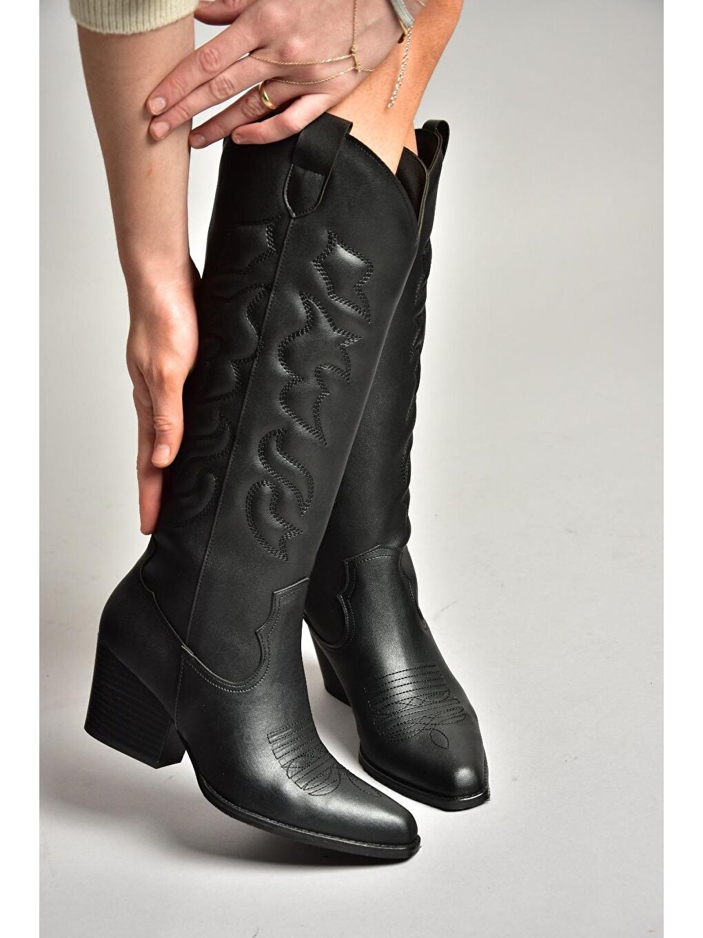 T296815009 Siyah Kadın Çizme-2