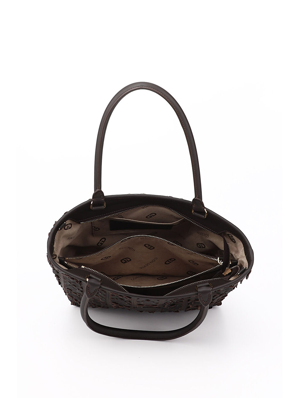 Kahverengi Kadın ÇİKOLATA KAHVE Hakiki Deri El ve Omuz Çantası-4