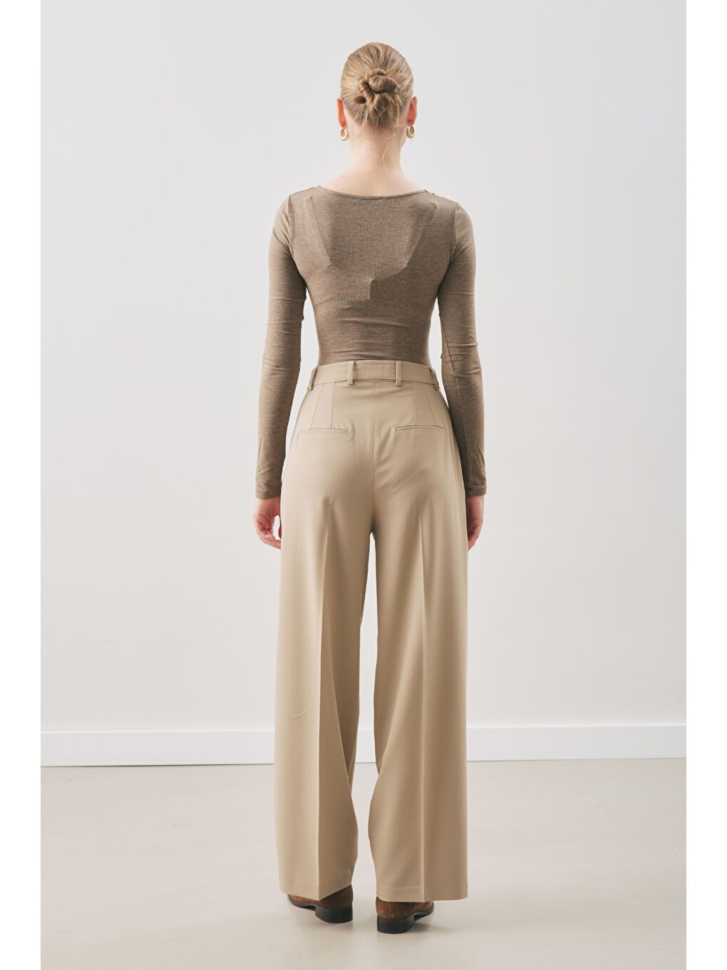 Yeşil Classıc Pileli Pantolon Çağla-6