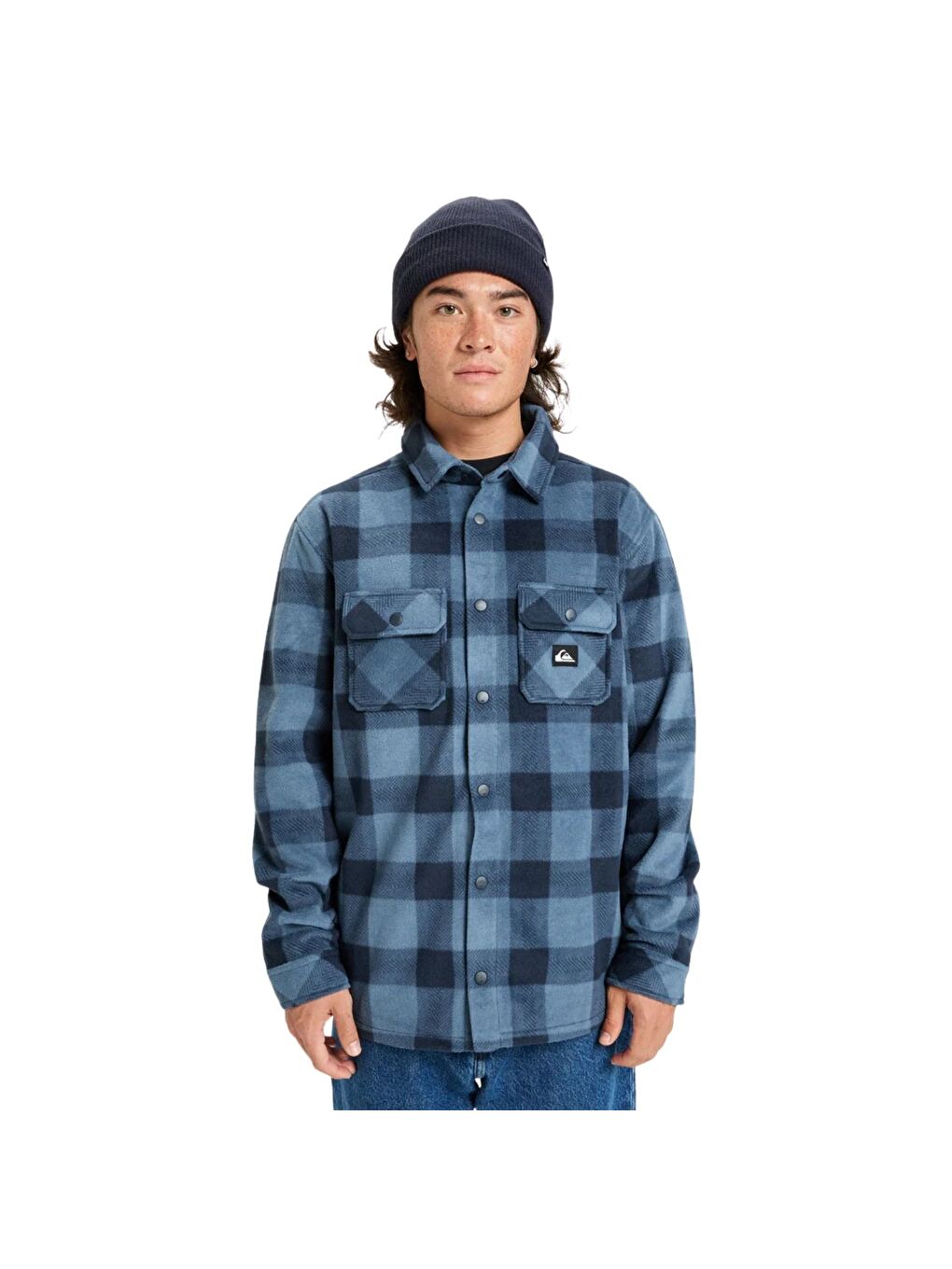 Karışık Bering Strait Check Shirt Erkek Polar Gömlek Ceket