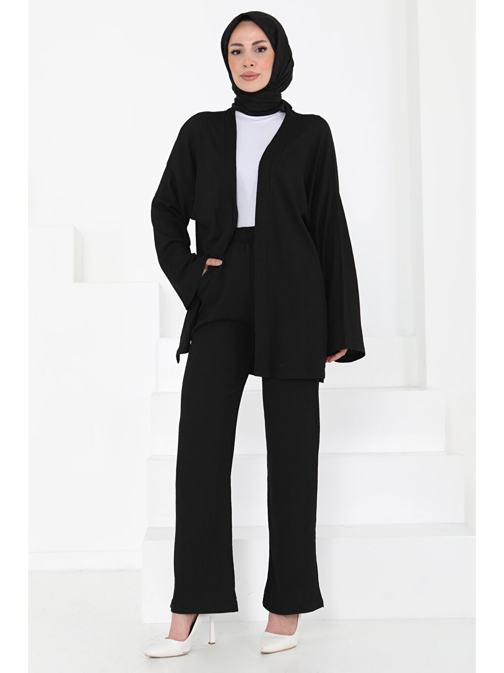 Cepli Kimono Takım Siyah - 27131-2