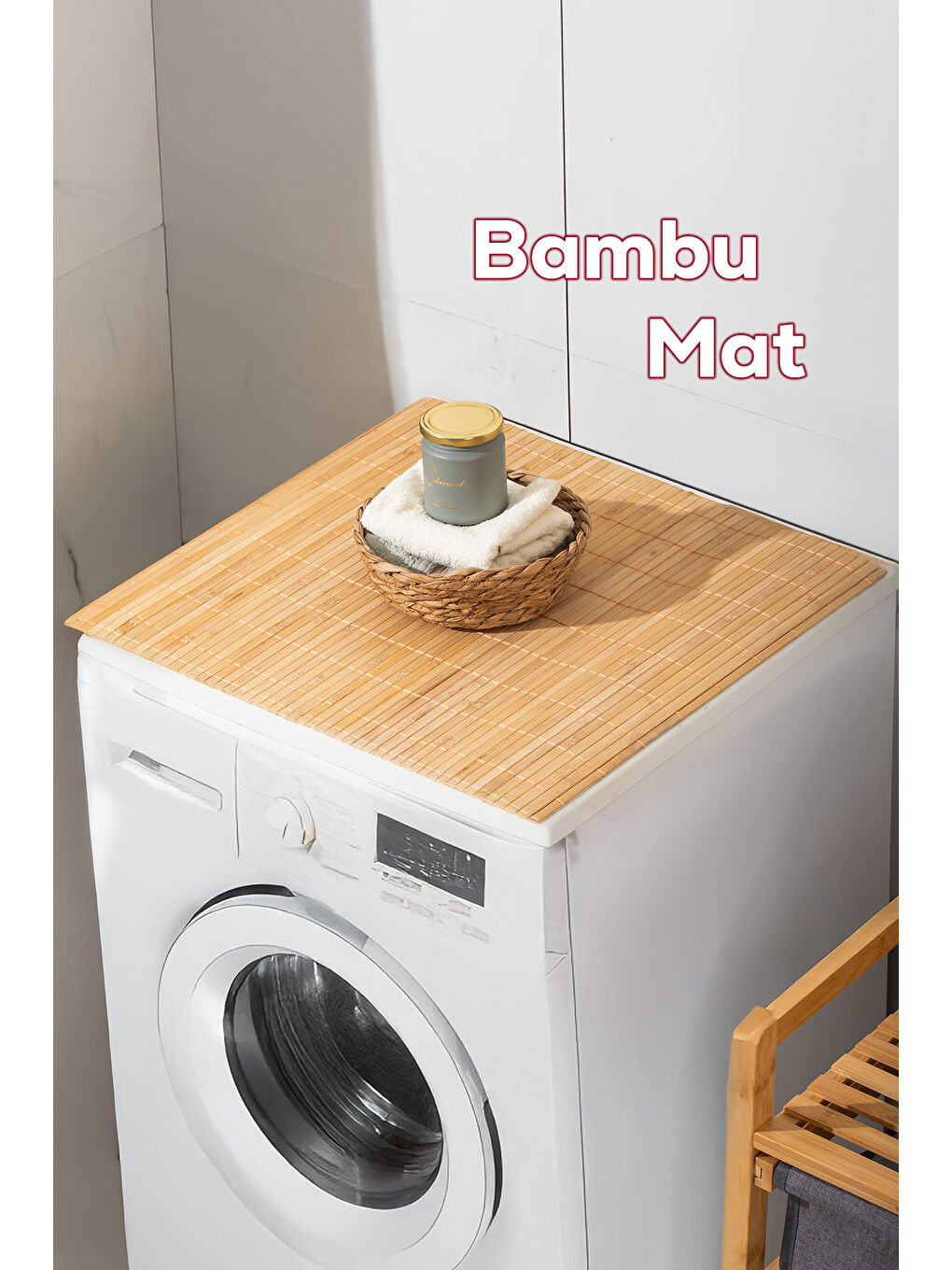 Pbt-374 Ahşap Bambu Paspas Kaymaz Banyo Matı 45x70cm