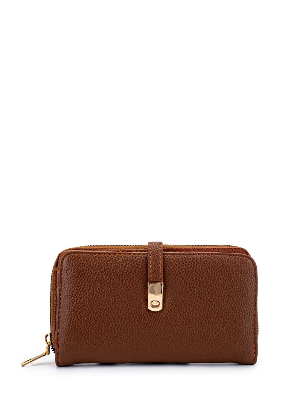 Kahverengi Suni Deri Kadın Cüzdan Taba MN103