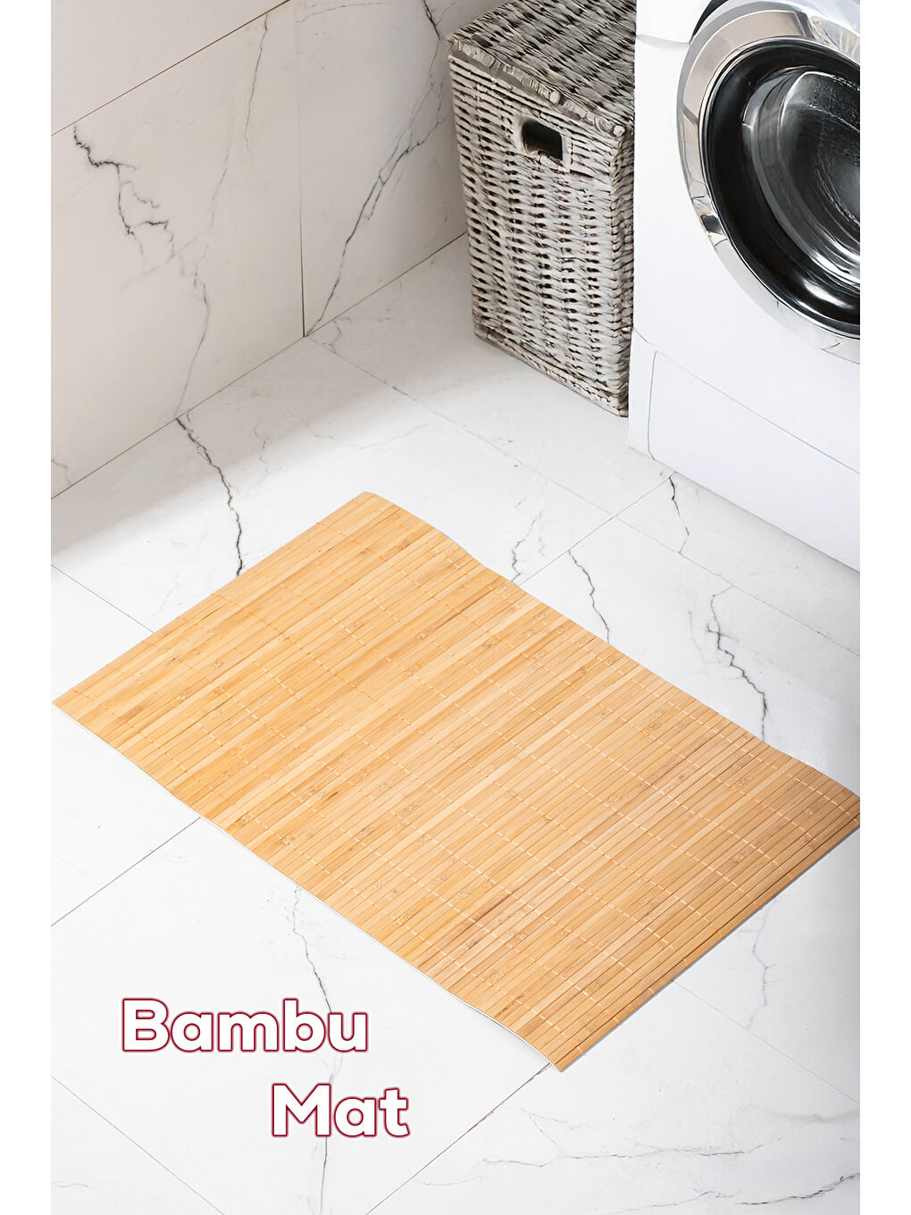 Pbt-374 Ahşap Bambu Paspas Kaymaz Banyo Matı 45x70cm-1