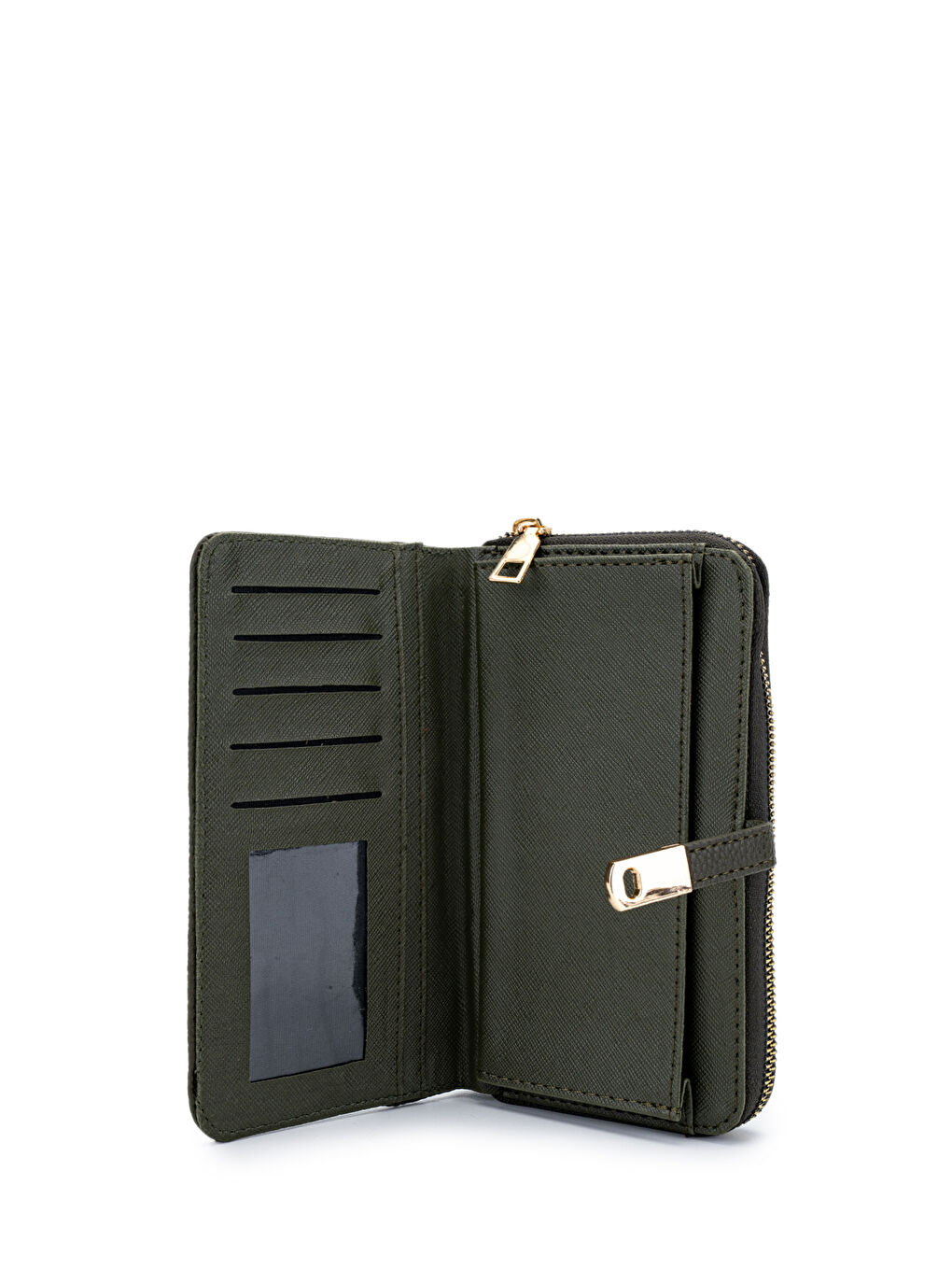 Suni Deri Kadın Cüzdan Haki MN103-2