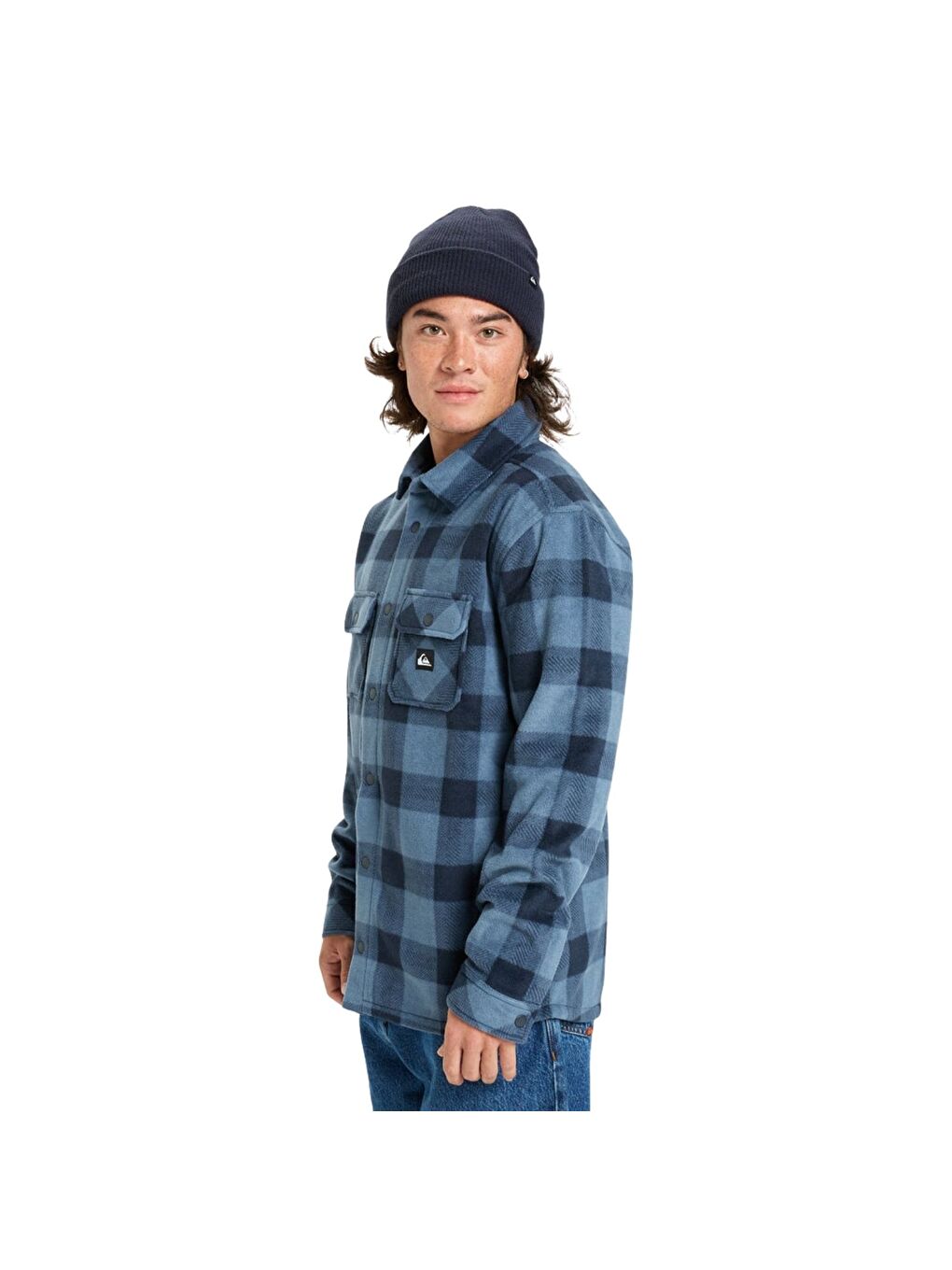 Karışık Bering Strait Check Shirt Erkek Polar Gömlek Ceket-1