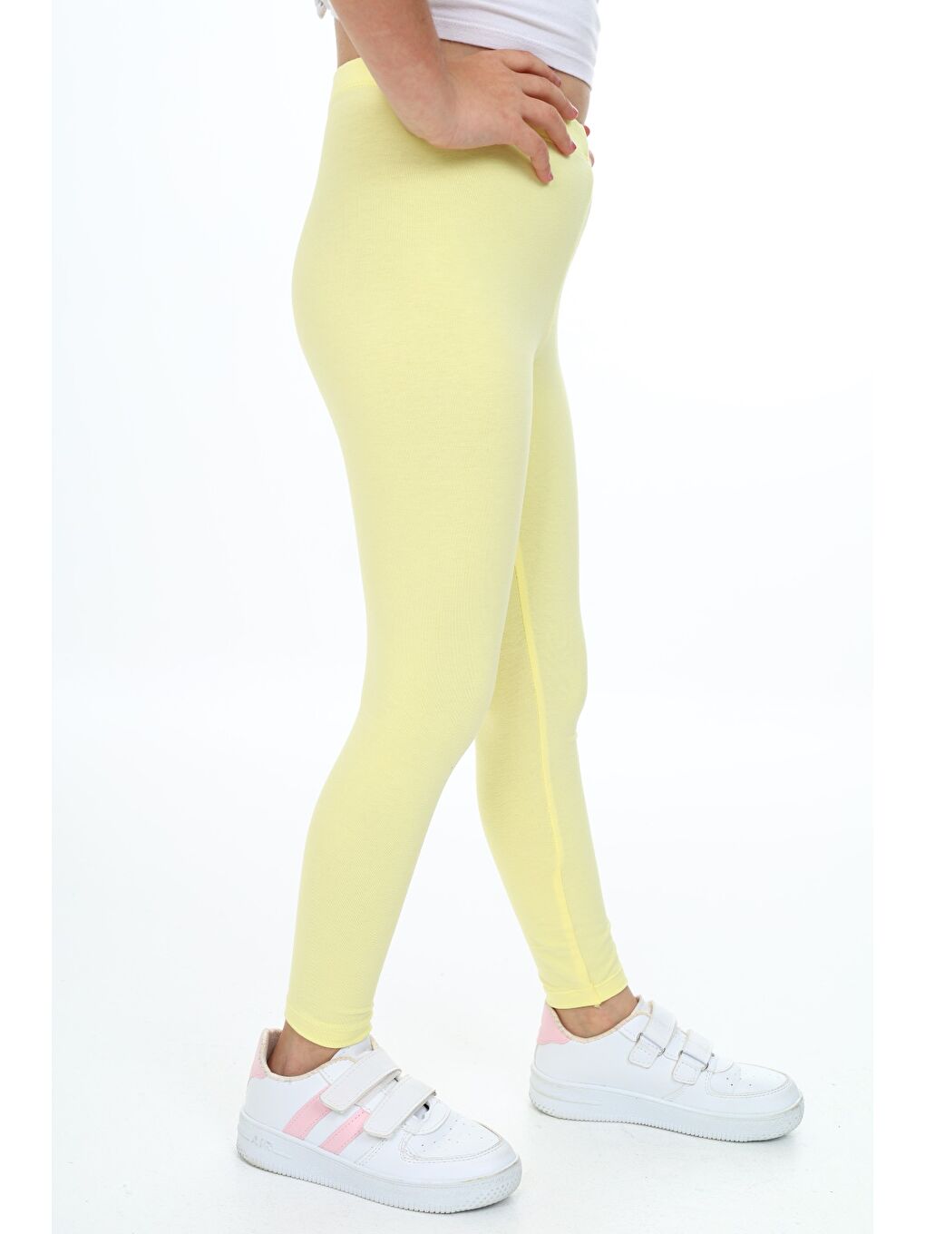 Sarı Kız Çocuk Baskılı Tayt-2