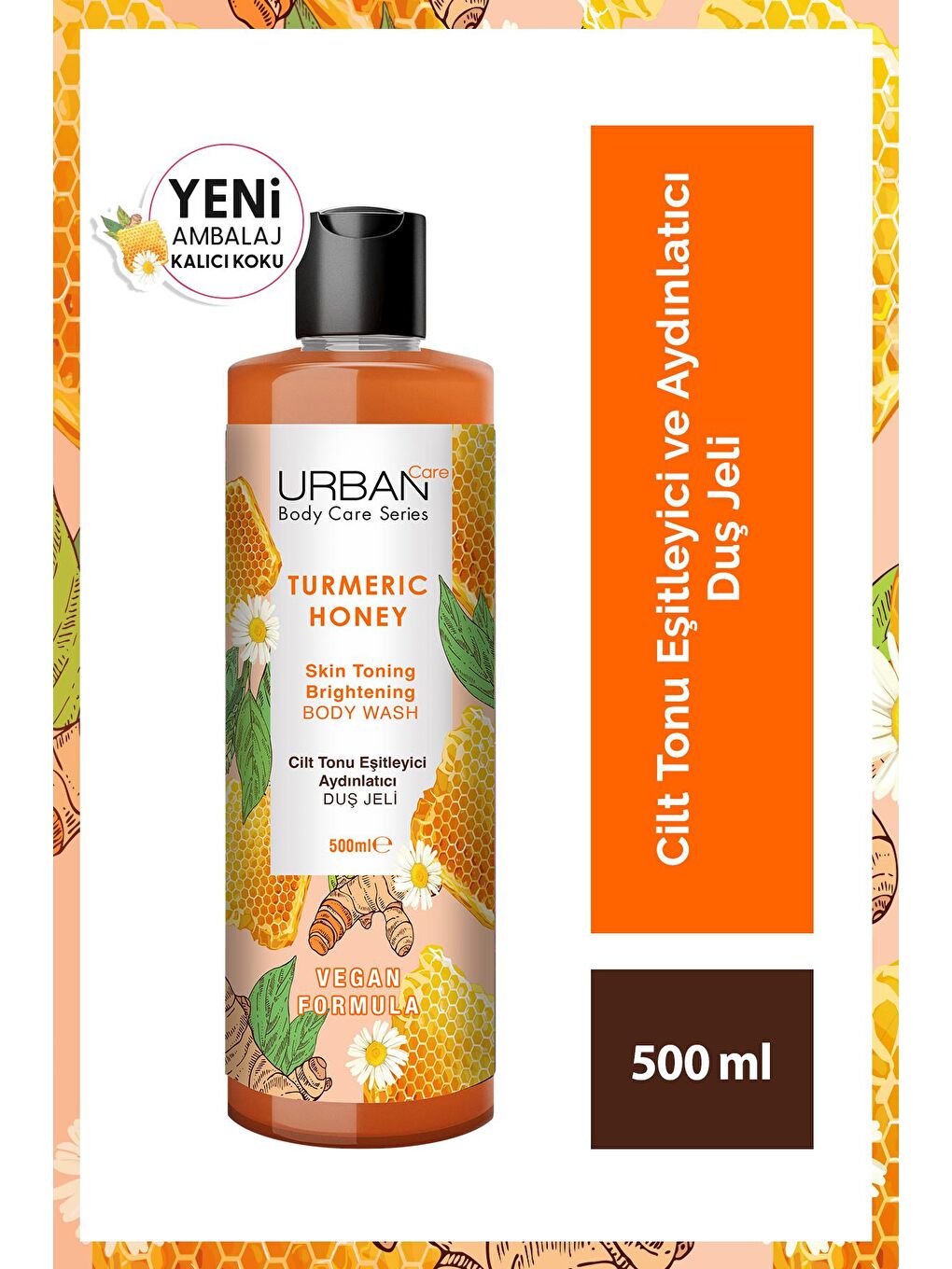 Urban Care Turmeric Honey Cilt Tonu Eşitleyici ve Aydınlatıcı Duş Jeli 500 ml