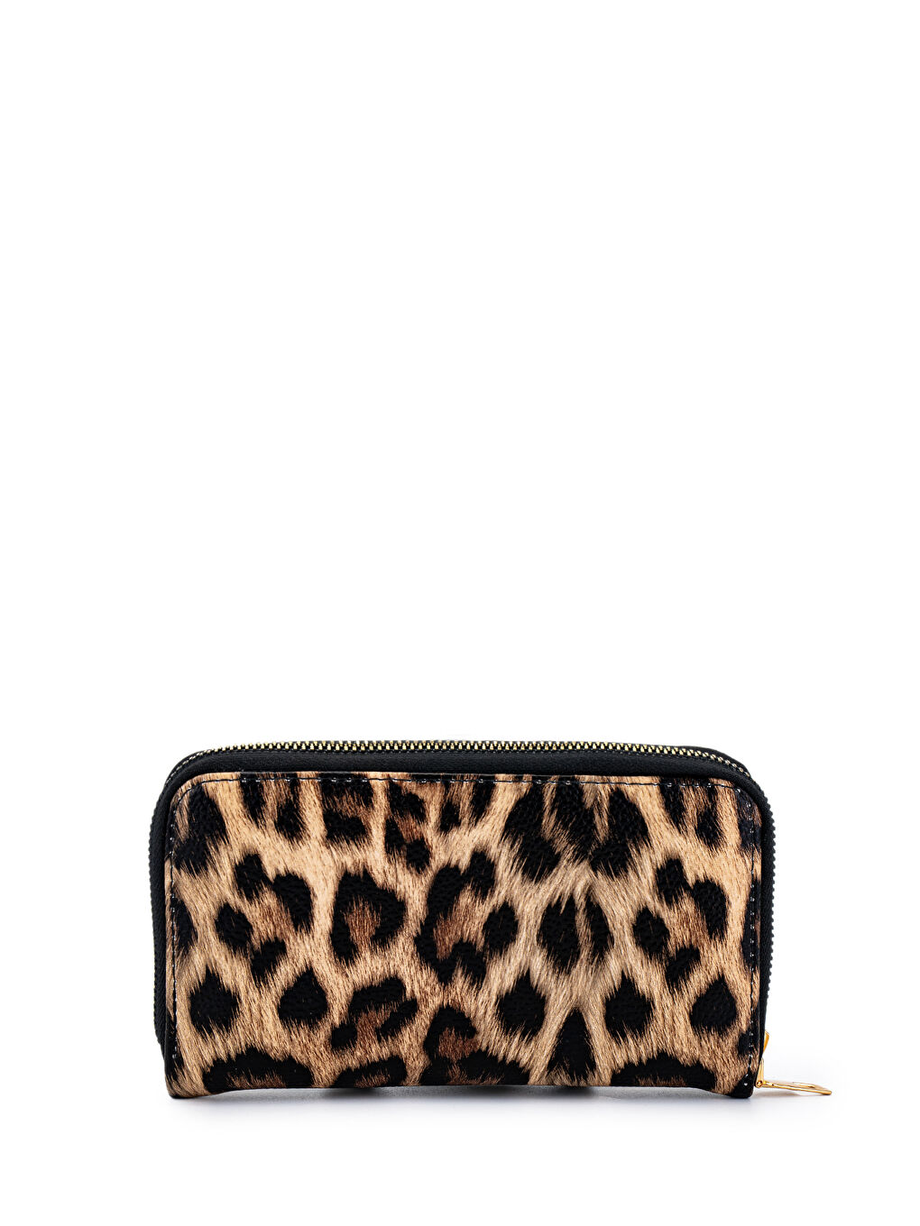 Kahverengi Suni Deri Kadın Cüzdan Leopar MN103-2