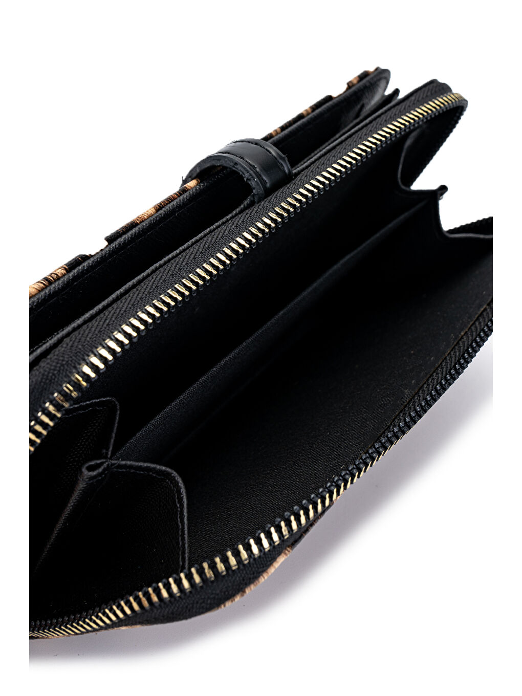 Kahverengi Suni Deri Kadın Cüzdan Leopar MN103-3