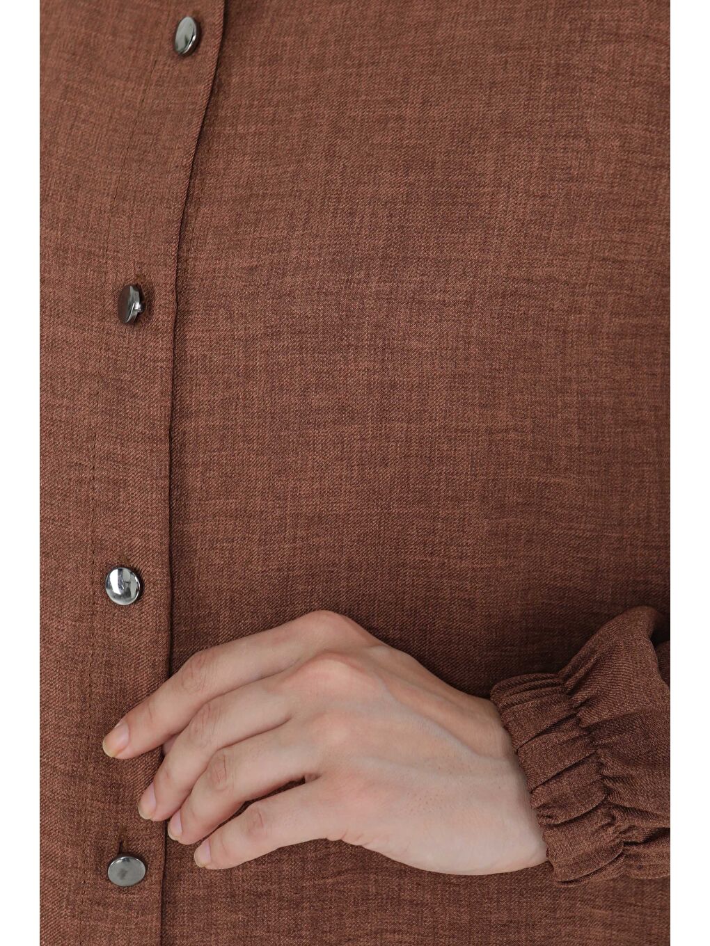 Kahverengi Hakim Yaka İkili Takım Taba - 27183-4