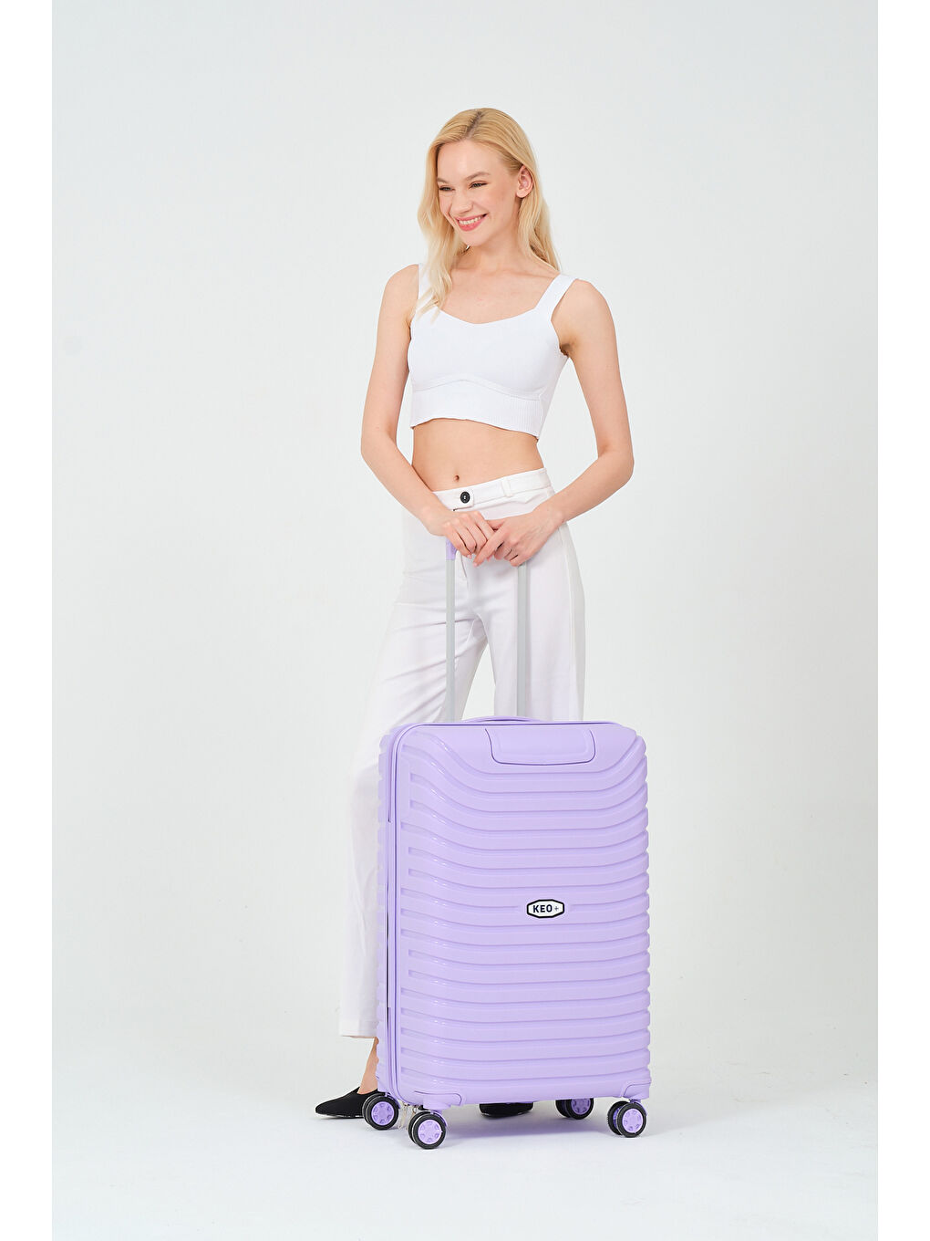 Orta Boy Lila PP Valiz-1