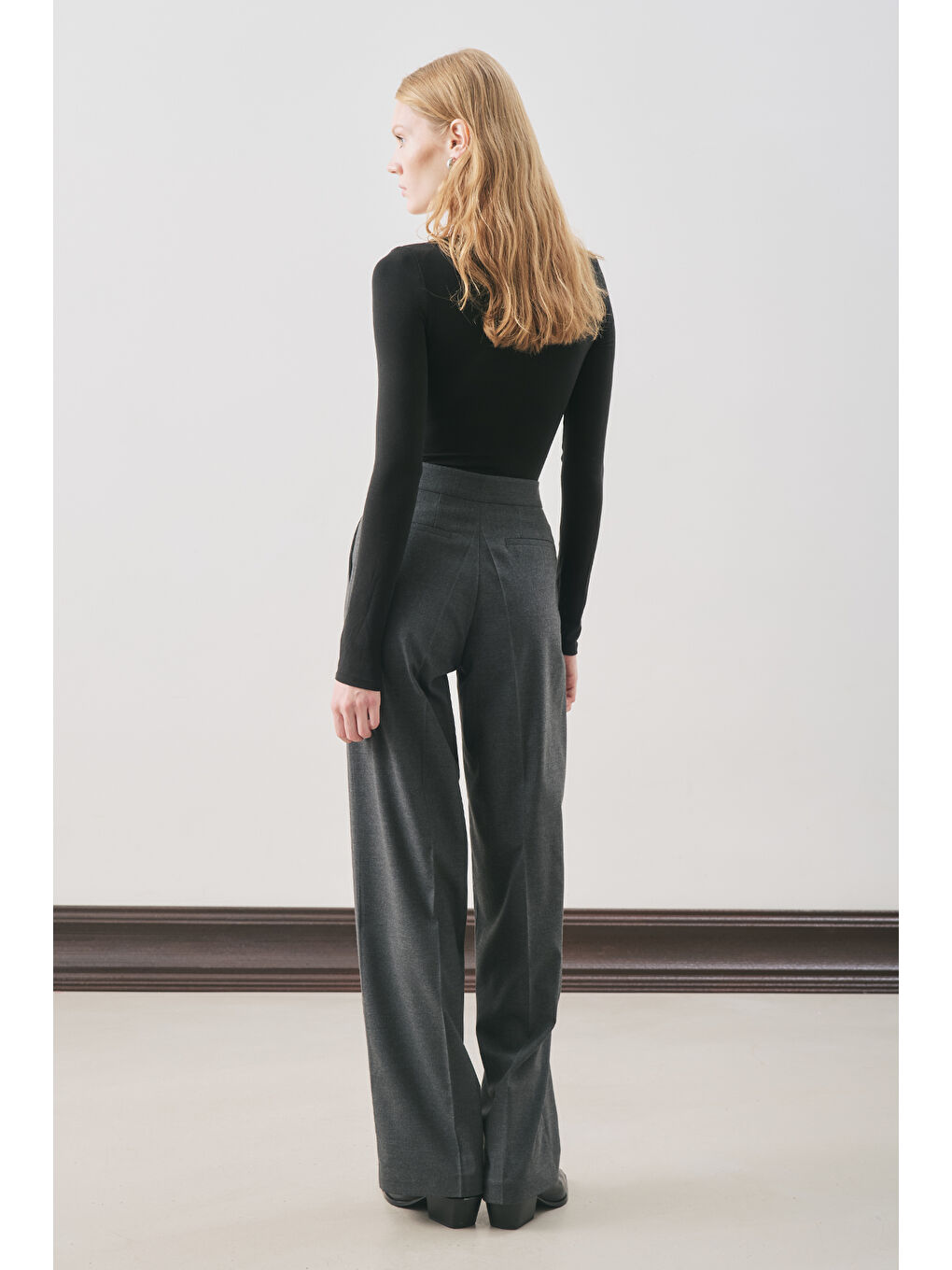 Klasik Kesim Kumaş Pantolon Antrasit-7