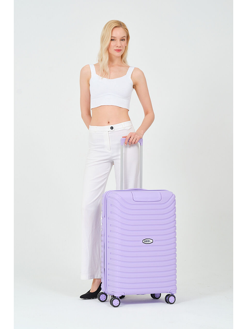 Orta Boy Lila PP Valiz-3