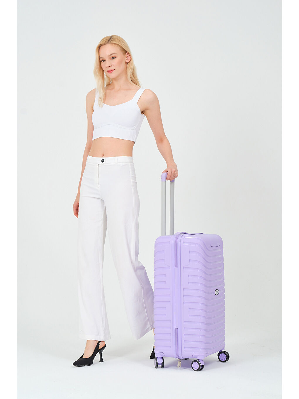 Orta Boy Lila PP Valiz-4