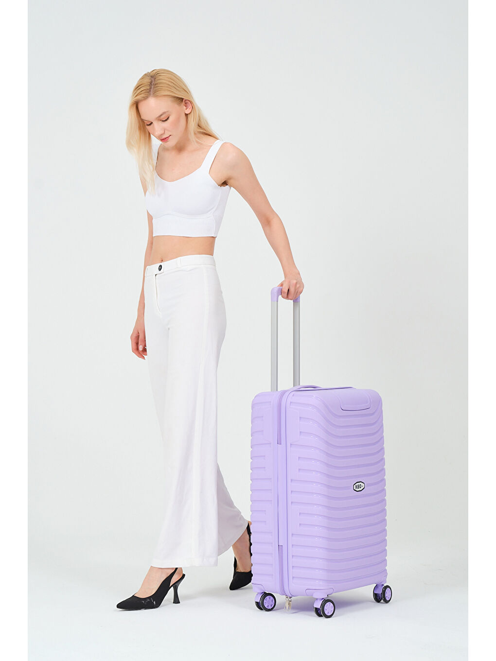 Orta Boy Lila PP Valiz-5