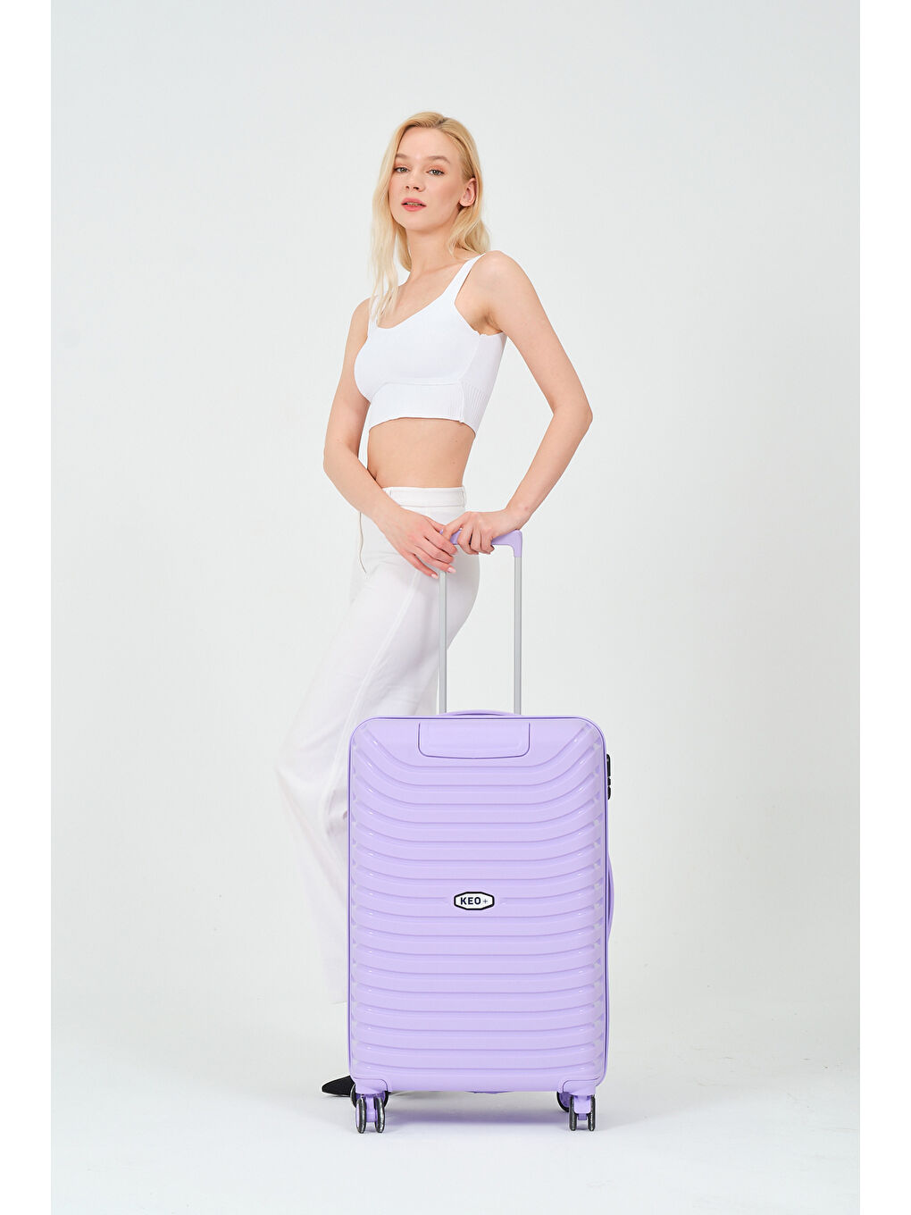 Orta Boy Lila PP Valiz-6