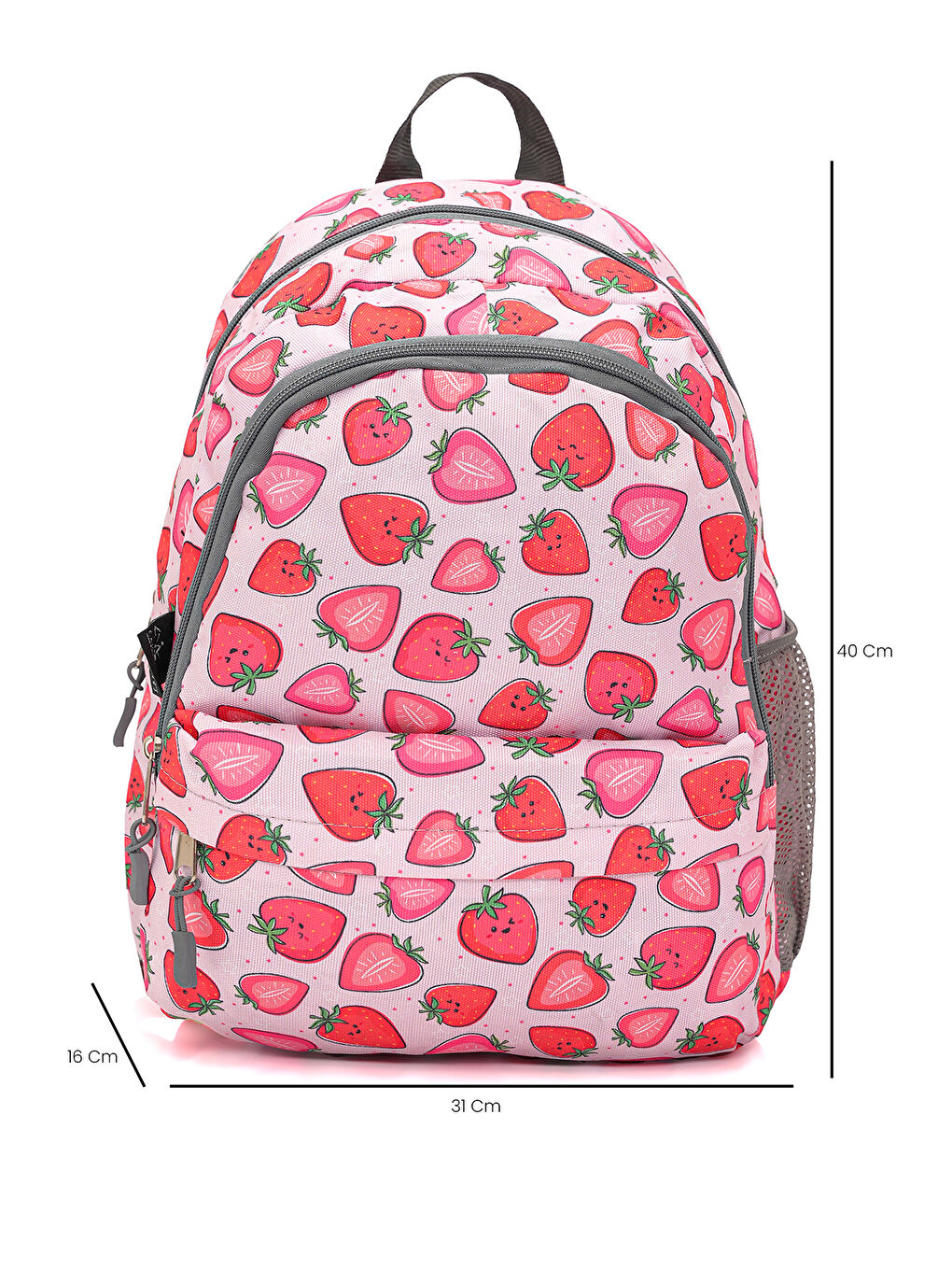 Çilek Desenli 3'lü İlkokul Çanta Seti-3