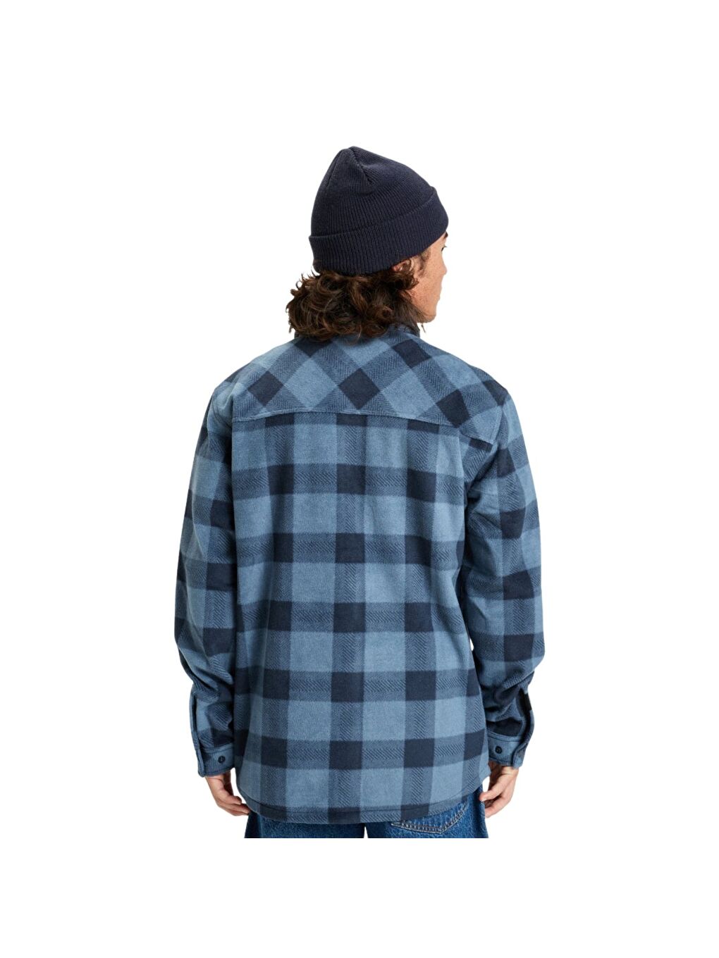 Karışık Bering Strait Check Shirt Erkek Polar Gömlek Ceket-7