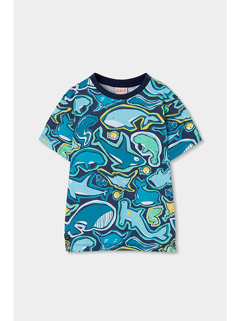 Deniz Canlıları Desenli Tshirt 2-6 Yaş Mavi