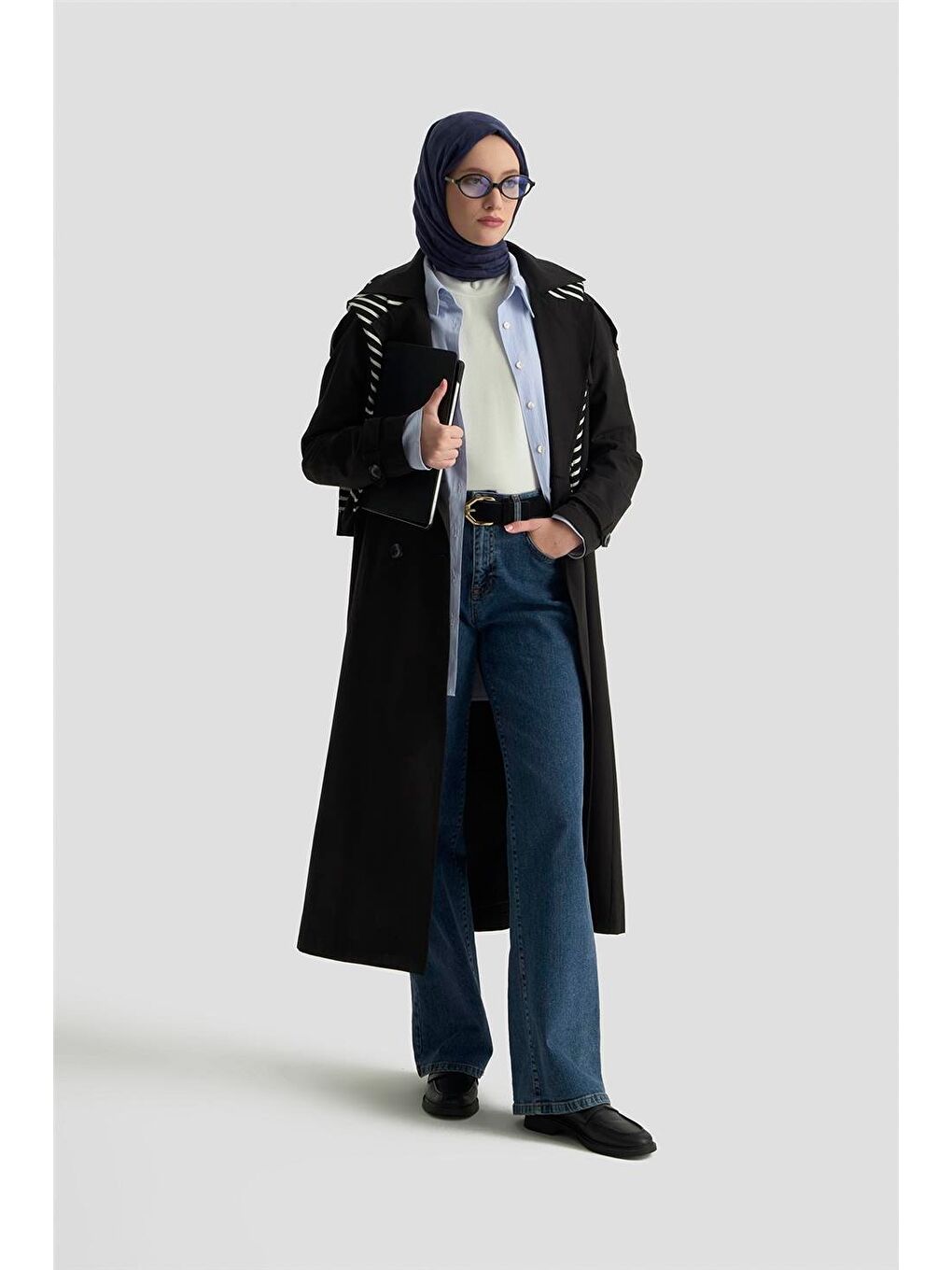 Trençkot 25Kt720 Siyah-1