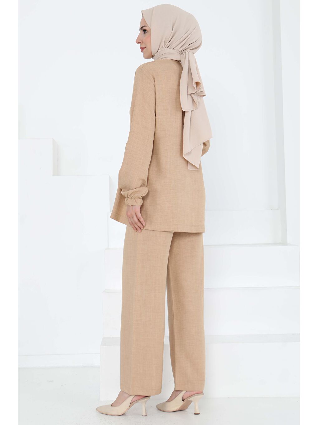 Bej Bağlamalı İkili Takım Vizon - 27196-6