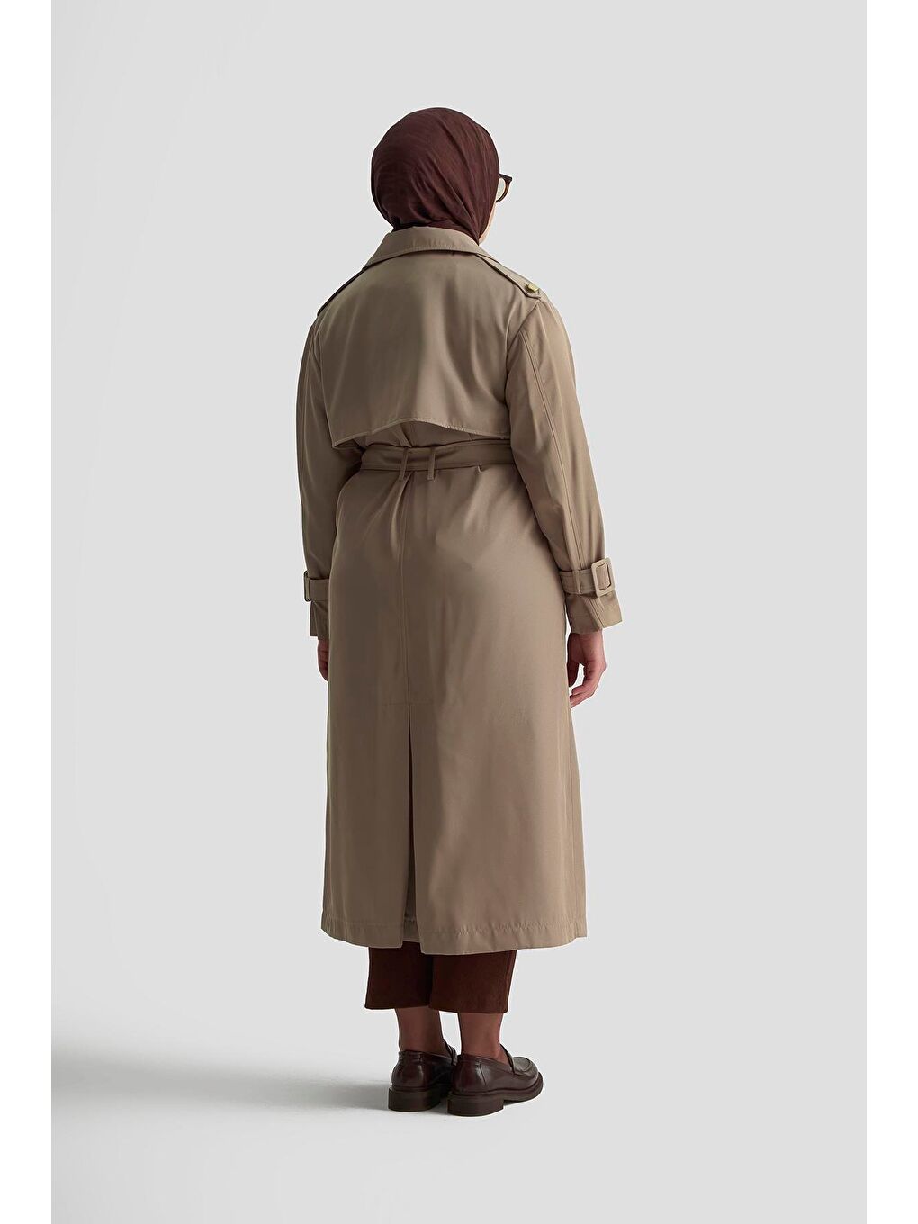 Gold Düğmeli Trençkot 25Ktd709 Bej-9