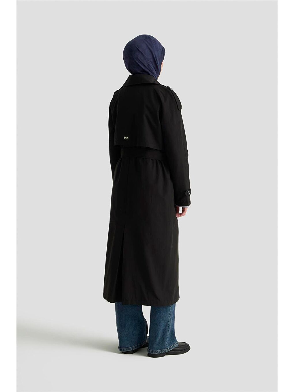 Trençkot 25Kt720 Siyah-5