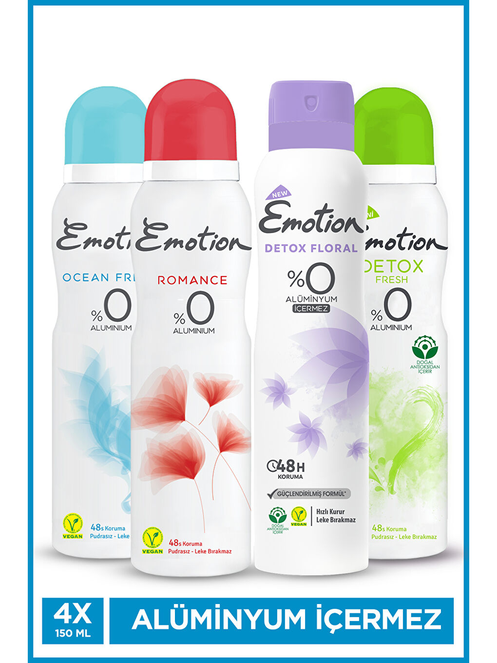 Kadın Deodorant Karma Set 4x150 Ml