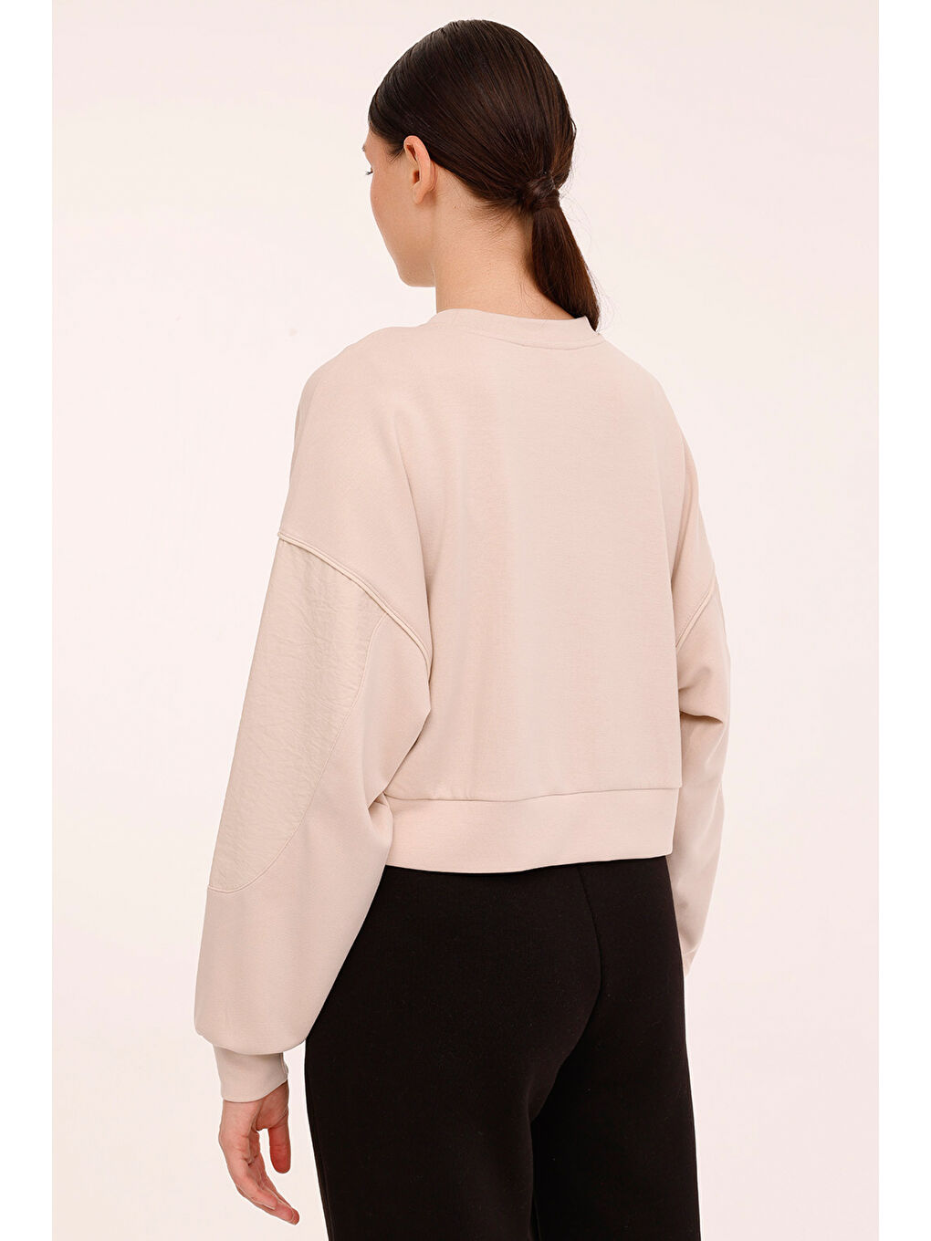 W-BETHANY C NECK SWT 4PR Bej Kadın Sweatshirt-1