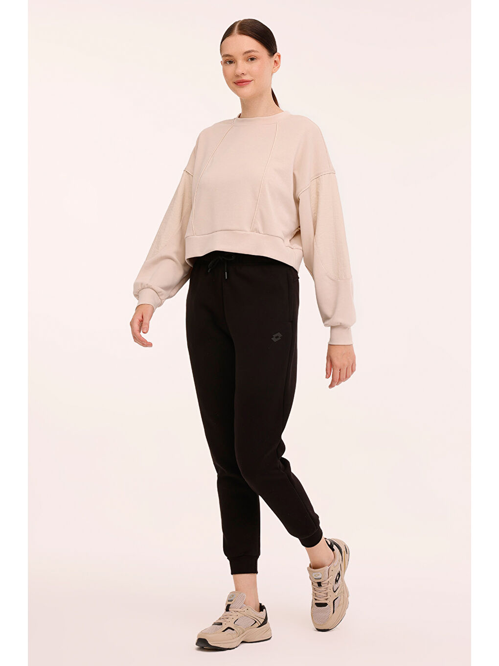 W-BETHANY C NECK SWT 4PR Bej Kadın Sweatshirt-2