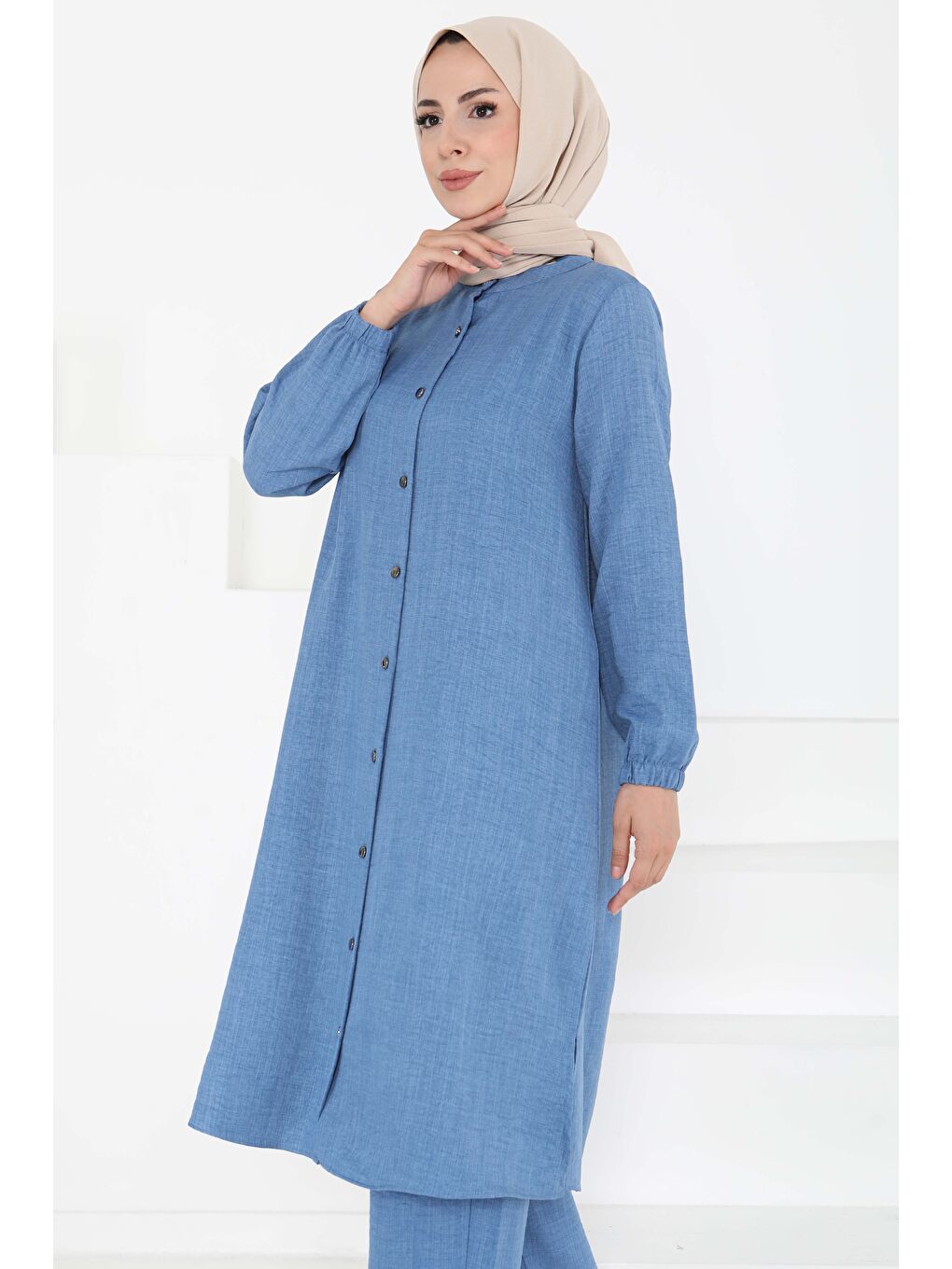 İndigo Hakim Yaka İkili Takım Indigo - 27183-2