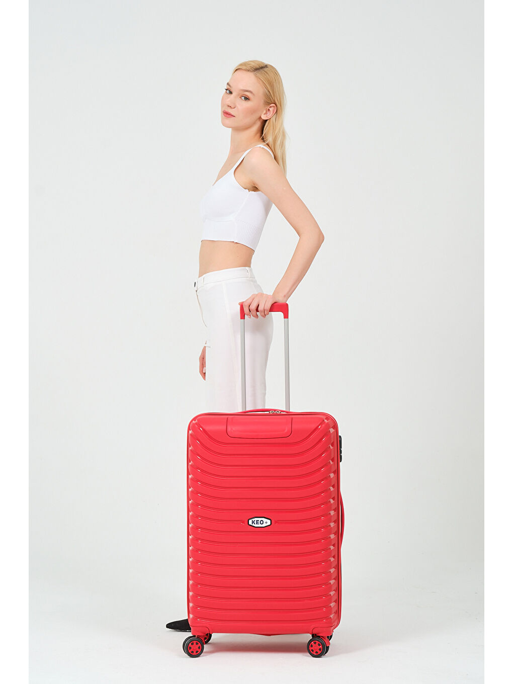 Orta Boy Kırmızı PP Valiz-2